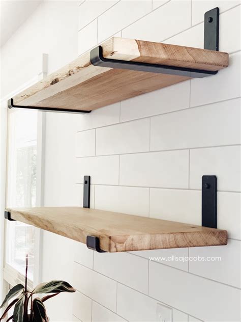 wood wall shelves with metal brackets|solid wood shelves with brackets.